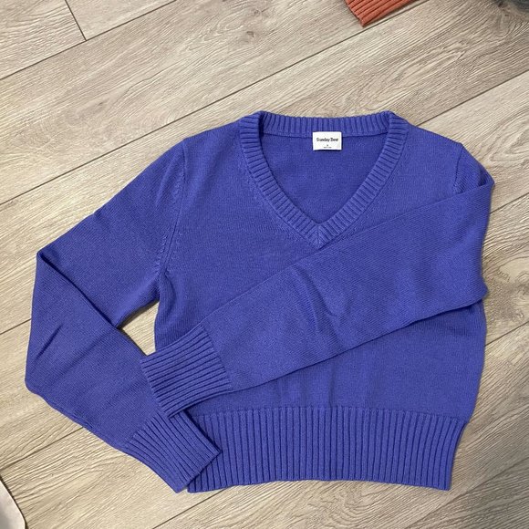 NWOT Aritzia v-neck knit sweater - Picture 1 of 4